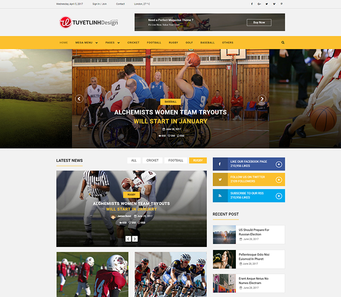 Mẫu website tin tức - WDTT-00187