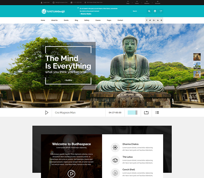 Mẫu website từ thiện, chùa chiền - WDTT-00370