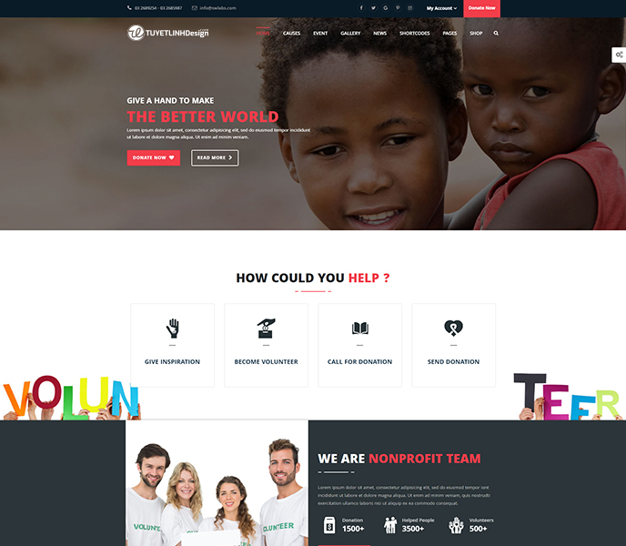 Mẫu website từ thiện, chùa chiền - WDTT-00371