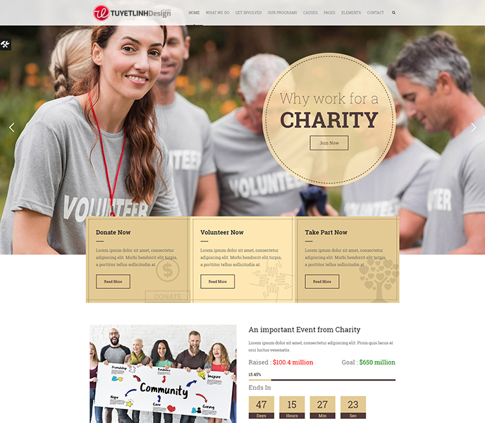 Mẫu website từ thiện, chùa chiền - WDTT-00372