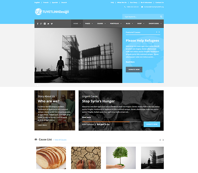 Mẫu website từ thiện, chùa chiền - WDTT-00374