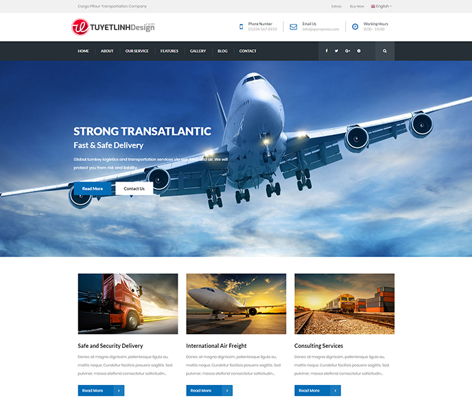 Mẫu website vận chuyển, kho bãi - WDVCKB-00242