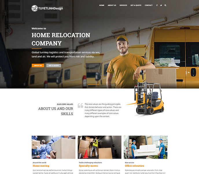 Mẫu website vận chuyển, kho bãi - WDVCKB-00243