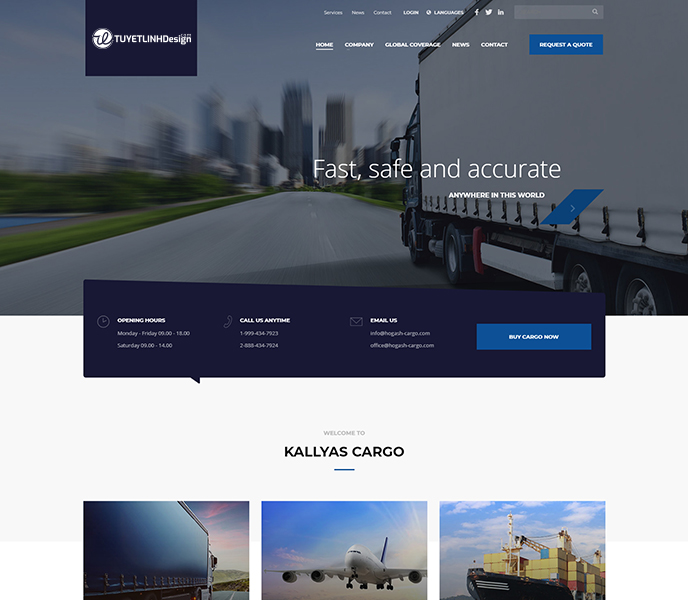 Mẫu website vận chuyển, kho bãi - WDVCKB-00246