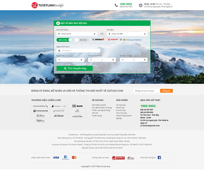 Mẫu website vé máy bay - WDVMB-00299