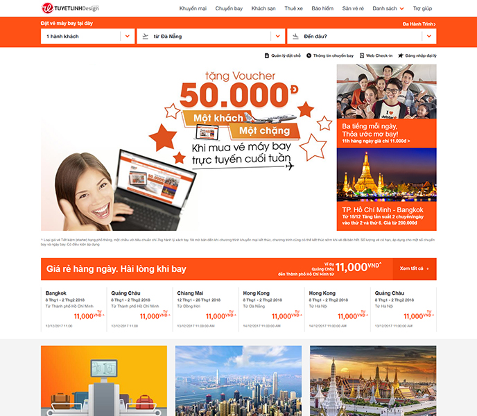 Mẫu website vé máy bay - WDVMB-00303