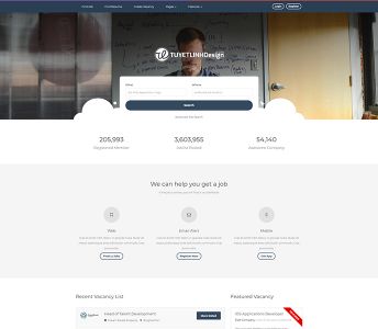 Mẫu website tìm việc làm, tuyển dụng - WDVLTD-00262
